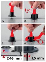 TOPTRADE paving leveling system, for repeated use, 50 pcs/set (5)
