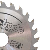 TOPTRADE saw blade, for wood, SK blades, 24 teeth, 115 x 1.8 x 22,2/20/16 mm (5)