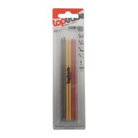 TOPTRADE replacement lead, for carpenter's pencil 600209, 6 pcs, mixed colors, 120 mm (2)