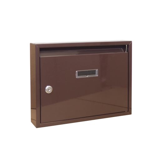 TOPTRADE mail box ,metal,brown,340 x240 x 60mm