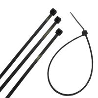TOPTRADE plastic tie, black, tightening, lock, 50 pcs, 250x3,6mm