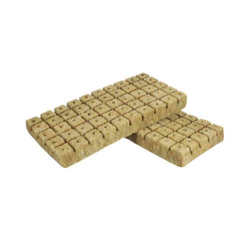 TOPTRADE mineral wool, for plant germination, with hole, 25 x 25 x 25 mm, set of 100 pcs