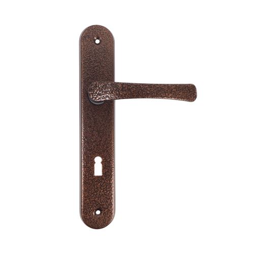 ALU door handle, wrought, key - hole,  90 mm