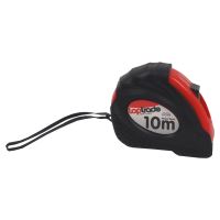 TOPTRADE tape measure,rubberised casing,magnet,25 mm x 10 m