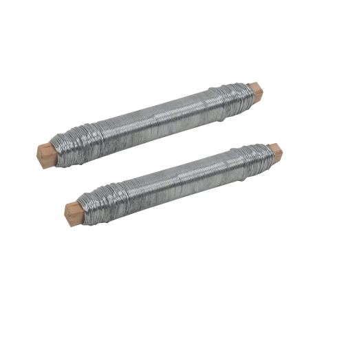 TOPTRADE binding wire, galvanized, O 0,65 mm / 100 g, 2 pcs/set