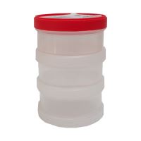 plastic box, screw-in with lid, 3 bowls,O 95 x 130 mm