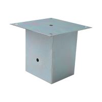 TOPTRADE post foot with square base, 140 x 140mm, galvanized (4)