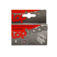 TOPTRADE staples for stapler, galvanized, narrow, package 1000 pcs, 0,7 x 6 mm