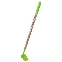 children garden tool - hoe, green metal head, rainbow long handle, 72cm