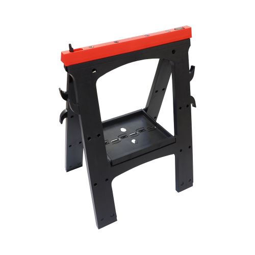 TOPTRADE plastic saw horse,  folding, set of 2 pcs., 76.5 x 59.5 x 42 cm