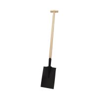 square spade ,black paint, wooden shaft ¨T¨